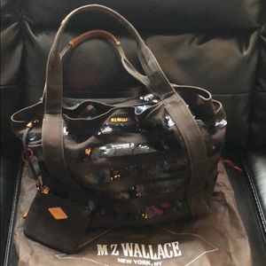 MZ Wallace Black Canvas Sequin Bag